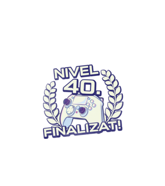 Nivel 40 finalizat! model negru pe tricou