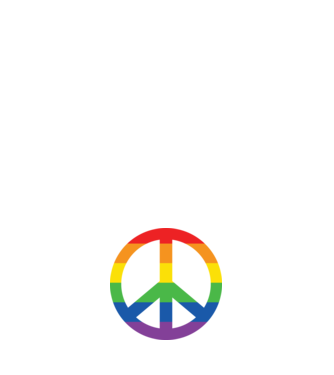 Peace pride model negru pe tricou