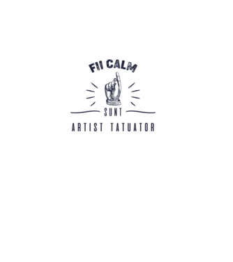 Fii calm, sunt artist tatuator model gri pe tricou