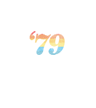 Retro Birthday 1979 model negru pe tricou
