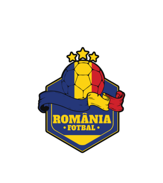 România Fotbal model alb pe tricou