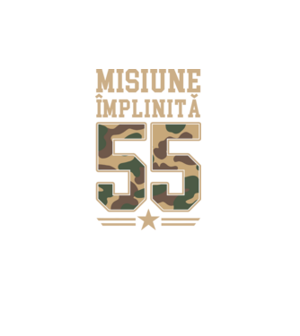 Misiune împlinită 55 model turcoaz pe tricou