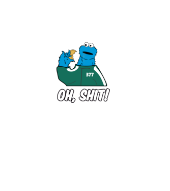 cookie monster squid game parody model negru pe tricou