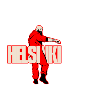 helsinki la casa de papel model alb pe tricou