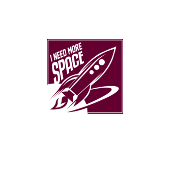 more space model alb pe tricou