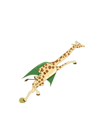 Girafă Super model alb pe tricou