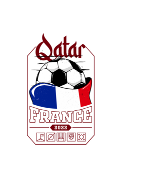 Qatar teams France model negru pe tricou