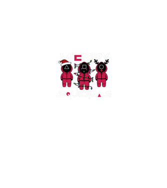 Merry squidmas model negru pe tricou