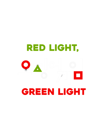 red light green light model negru pe tricou