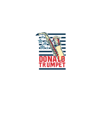 donald trumpet yoh model alb pe tricou