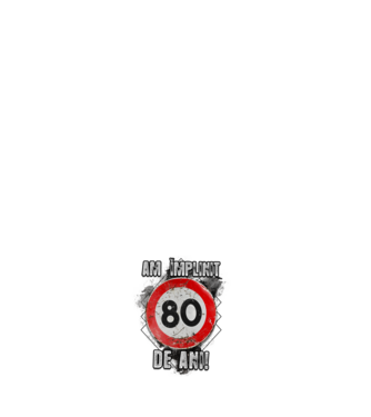 Am împlinit 80 de ani! model negru pe tricou