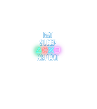 Eat sleep PS model negru pe tricou