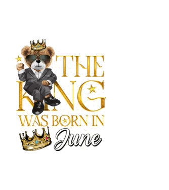 The king was born int JUNE model alb pe tricou