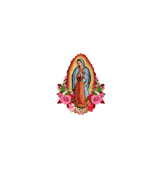 Fecioara Maria model negru pe tricou
