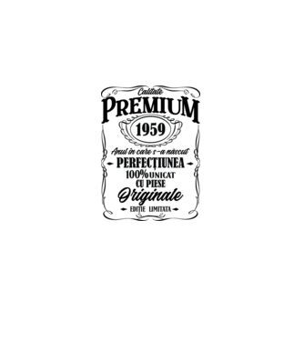 calitate premium -1959 - anul în care s-a născut - perfecțiunea - 100% unicat, cu piese originale, ediție limitată model alb pe tricou