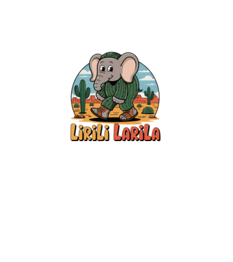 Lirili Larila model negru pe tricou