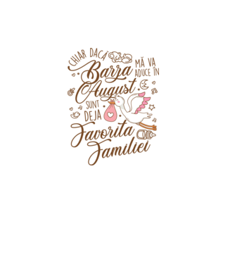 Favorita familiei AUGUST model alb pe tricou