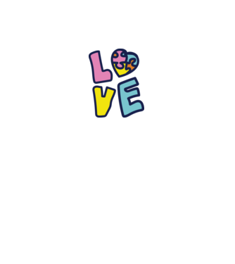Ziua Mondială a Autismului LOVE model alb pe tricou