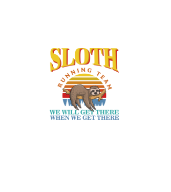 SLOTH running team model negru pe tricou