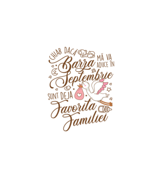 Favorita familiei SEPTEMBRIE model alb pe tricou