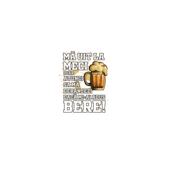 Mă uit la meci model negru pe tricou