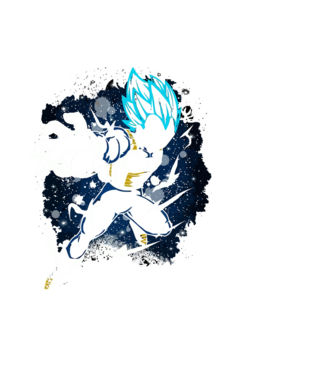 prince vegeta dragonball model negru pe tricou