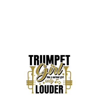 Trumpet girl model alb pe tricou
