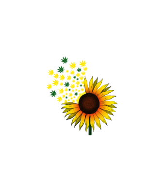 Sunflower Weed model alb pe tricou