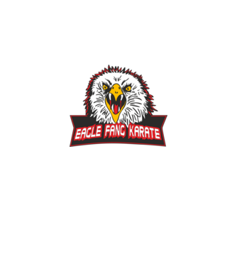 eagle fang karate cobra kai model negru pe tricou