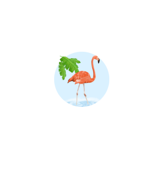 Flamingo model negru pe tricou