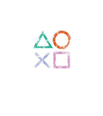 PlayStation icon model albastru jeanși pe tricou