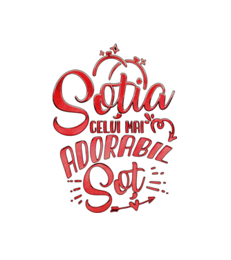 Soția celui mai adorabil soț model alb pe tricou