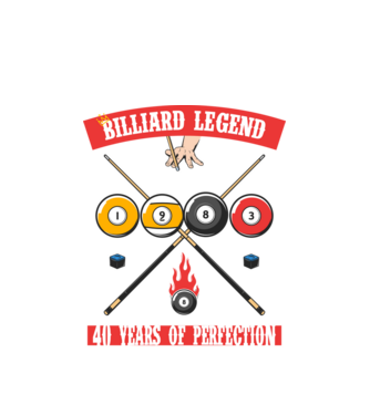 Billiard legend born in 1983 model alb pe tricou