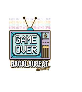 Absolvire retro bacalaureat model negru pe tricou