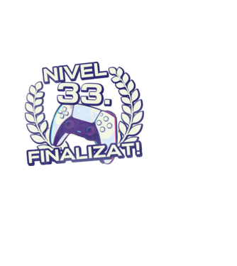 Nivel 33 finalizat! model alb pe tricou