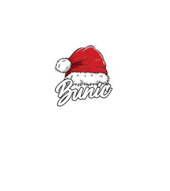 bunic Santa Hat model negru pe tricou