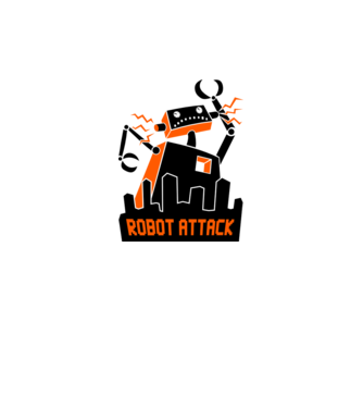 Robot Attack model galben neon pe tricou