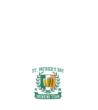 St Patrick Drinking team model negru pe tricou