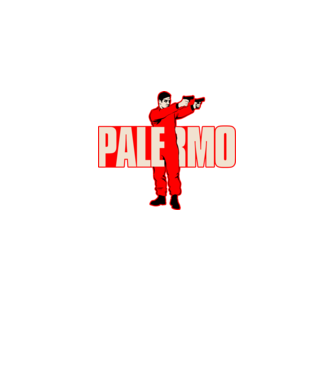 palermo la casa de papel model negru pe tricou