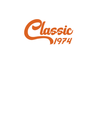 1974 Classic model alb pe tricou