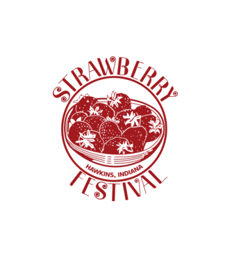 strawberry festival stranger things model alb pe tricou