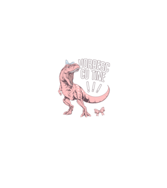 Vorbesc cu tine! #mamasaurus model negru pe tricou