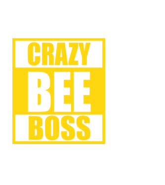 Crazy bee boss model alb pe tricou