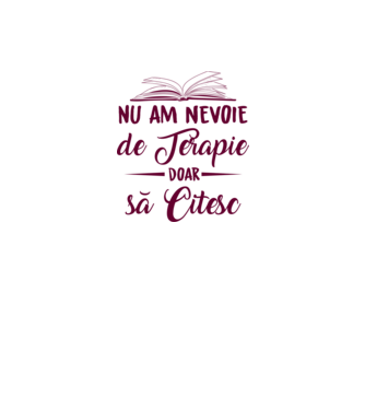 nu am nevoie de terapie, doar să citesc model alb pe tricou
