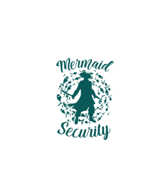 Mermaid Security boys model negru pe tricou
