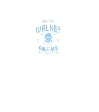 White Walker Pale Ale model negru pe tricou