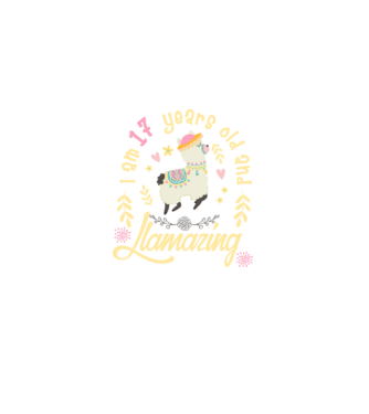Birthday Llamazing 17 years old model negru pe tricou