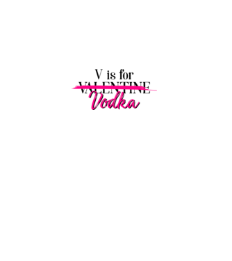 V for Vodka model alb pe tricou