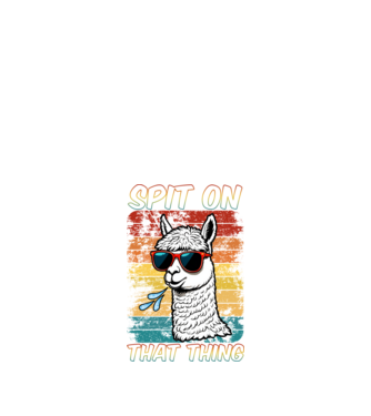 Spit on that thing llama rainbow Hawk Tuah model negru pe tricou