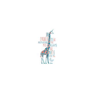 Giraffe model alb pe tricou